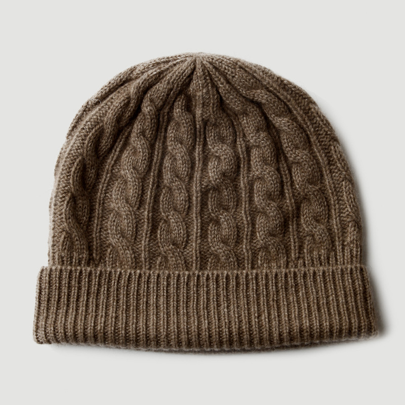 100% Pure Cashmere Knit Beanie - đánh giá và giá Beanie Cuffed Knit