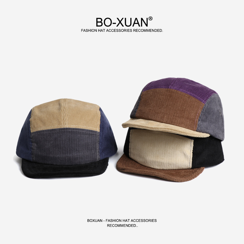 Retro Short-brimmed Corduroy B - đánh giá và giá Corduroy Cap 5 Panel